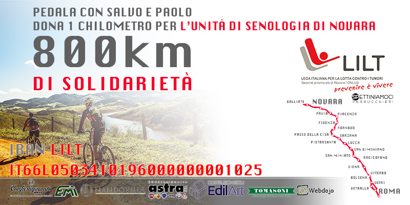 800 km di solidarietà per la Lega Italiana Lotta contro i Tumori